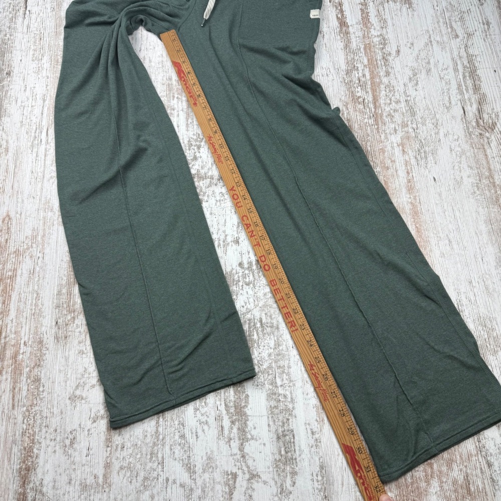 Vuori Halo Wide Leg Lounge Pants Green Pintuck Seam VW425 Medium DreamKnit - Picture 7 of 9